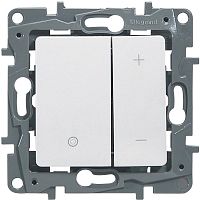 Светорегулятор кнопочный без рамки Legrand Etika 5-400Вт белый картинка